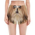 Shih Tzu Portrait Print Women's Split Running Shorts