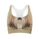 Shih Tzu Portrait Print Women's Sports Bra