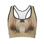 Shih Tzu Portrait Print Women's Sports Bra