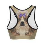 Shih Tzu Portrait Print Women's Sports Bra