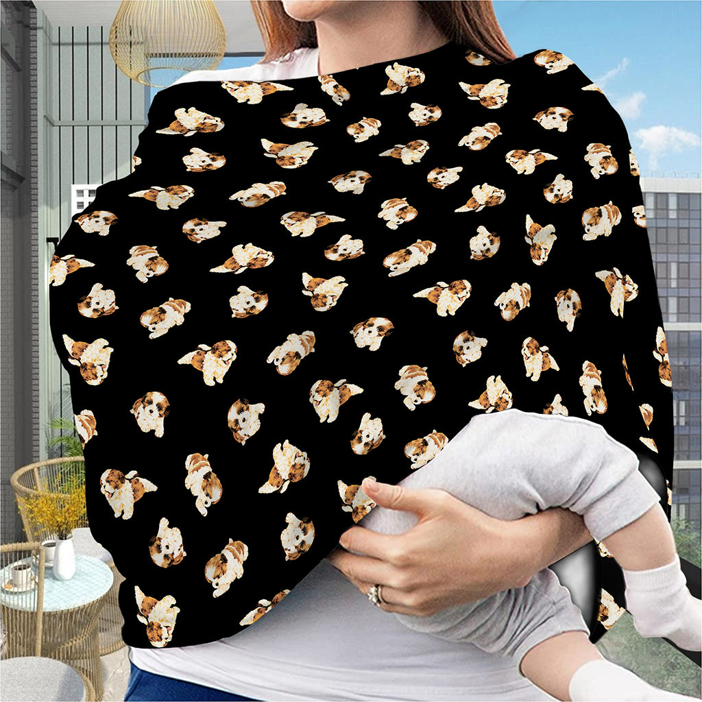 Shih Tzu Puppy Pattern Print Baby Seat Cover