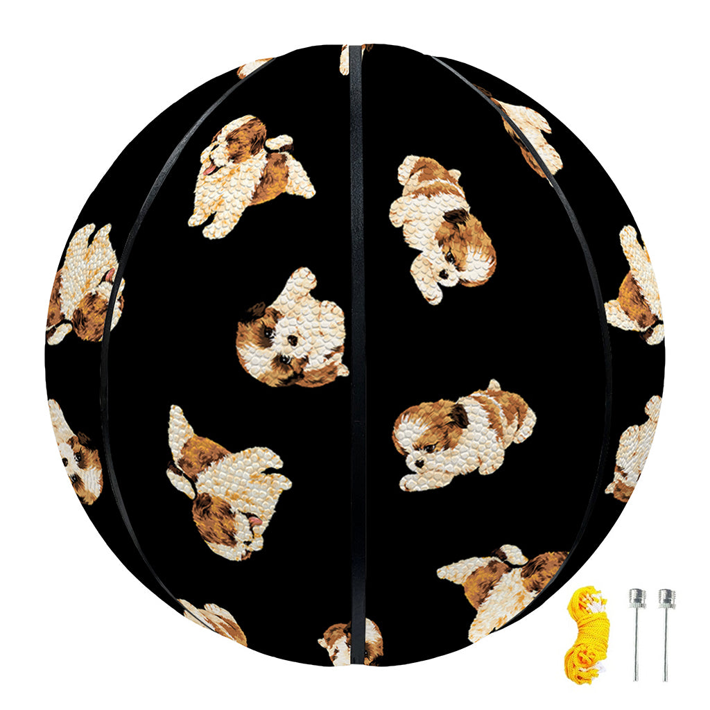 Shih Tzu Puppy Pattern Print Basketball
