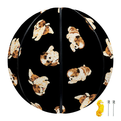 Shih Tzu Puppy Pattern Print Basketball