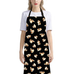 Shih Tzu Puppy Pattern Print Bib Apron With Pocket