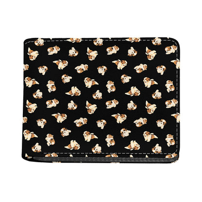 Shih Tzu Puppy Pattern Print Bifold Wallet