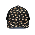 Shih Tzu Puppy Pattern Print Black Mesh Trucker Hat