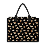 Shih Tzu Puppy Pattern Print Canvas Tote Bag