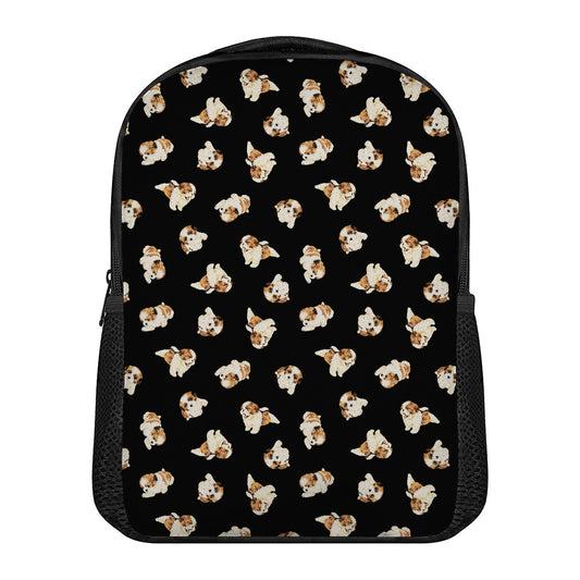 Shih Tzu Puppy Pattern Print Casual Backpack