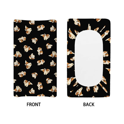 Shih Tzu Puppy Pattern Print Changing Pad Cover
