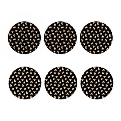 Shih Tzu Puppy Pattern Print Coaster Set