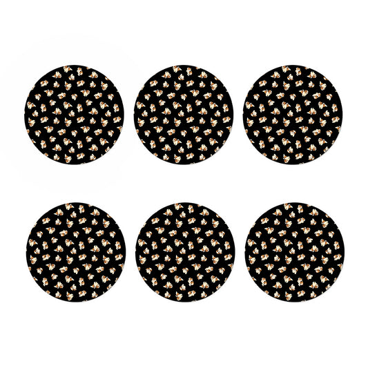 Shih Tzu Puppy Pattern Print Coaster Set