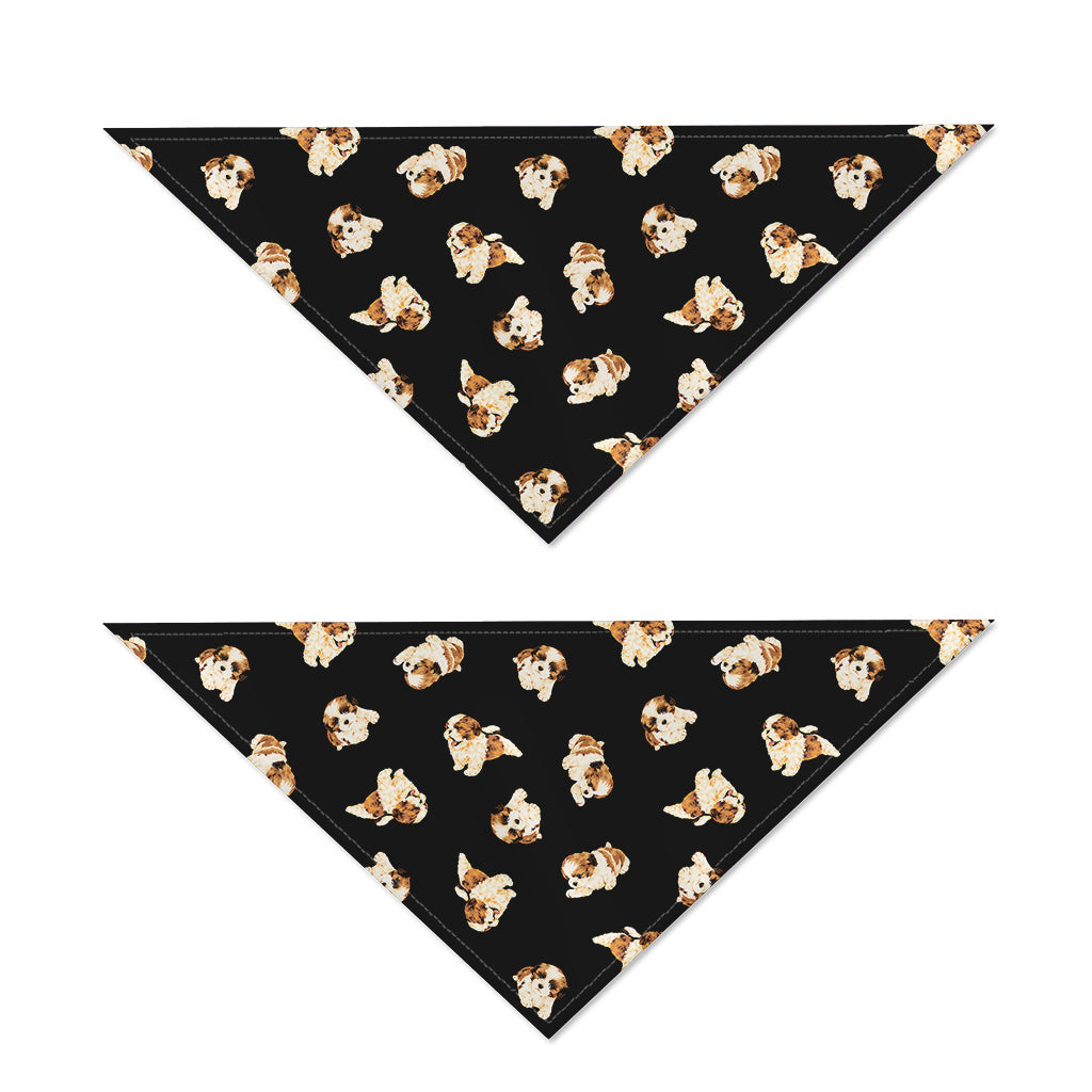 Shih Tzu Puppy Pattern Print Dog Bandana