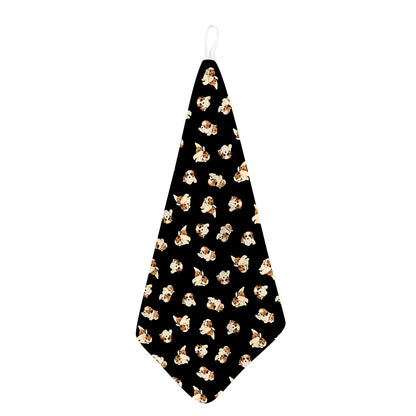 Shih Tzu Puppy Pattern Print Hand Towel