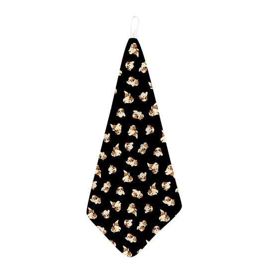 Shih Tzu Puppy Pattern Print Hand Towel