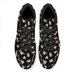 Shih Tzu Puppy Pattern Print High Top Leather Sneakers