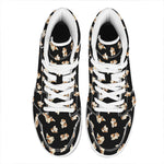 Shih Tzu Puppy Pattern Print High Top Leather Sneakers