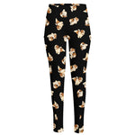 Shih Tzu Puppy Pattern Print High-Waisted Pocket Leggings