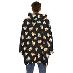 Shih Tzu Puppy Pattern Print Hoodie Blanket