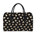 Shih Tzu Puppy Pattern Print Leather Duffel Bag