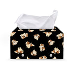 Shih Tzu Puppy Pattern Print Leather Tissue Box Cover