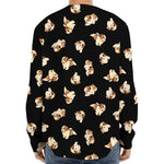 Shih Tzu Puppy Pattern Print Long Sleeve Baseball Jersey