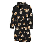 Shih Tzu Puppy Pattern Print Men's Bathrobe