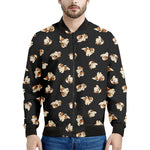 Shih Tzu Puppy Pattern Print Men's Bomber Jacket
