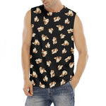 Shih Tzu Puppy Pattern Print Men's Fitness Tank Top