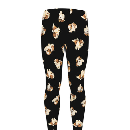 Shih Tzu Puppy Pattern Print Men's leggings