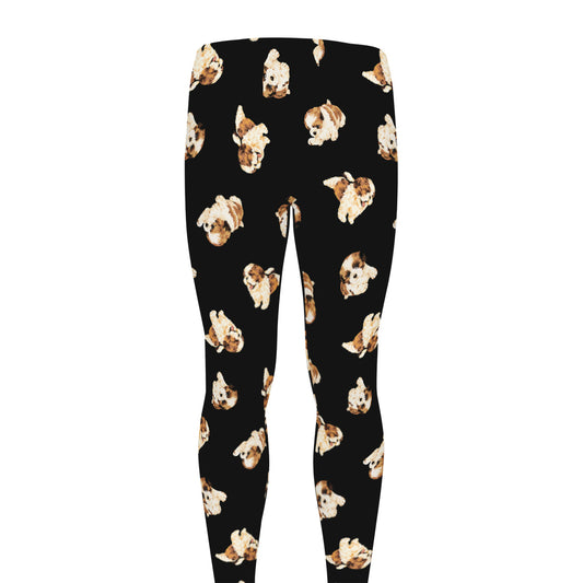 Shih Tzu Puppy Pattern Print Men's leggings