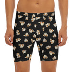 Shih Tzu Puppy Pattern Print Men's Long Boxer Briefs