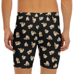 Shih Tzu Puppy Pattern Print Men's Long Boxer Briefs