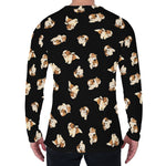 Shih Tzu Puppy Pattern Print Men's Long Sleeve T-Shirt