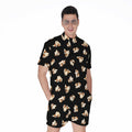 Shih Tzu Puppy Pattern Print Men's Romper