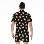 Shih Tzu Puppy Pattern Print Men's Rompers