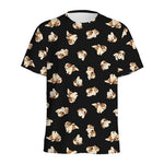 Shih Tzu Puppy Pattern Print Men's Sports T-Shirt