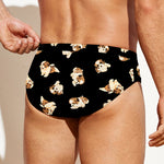 Shih Tzu Puppy Pattern Print Men's Swim Briefs