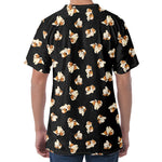 Shih Tzu Puppy Pattern Print Men's Velvet T-Shirt