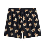 Shih Tzu Puppy Pattern Print Mesh Shorts