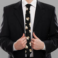 Shih Tzu Puppy Pattern Print Necktie