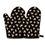 Shih Tzu Puppy Pattern Print Oven Mitts