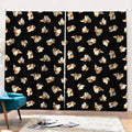 Shih Tzu Puppy Pattern Print Pencil Pleat Curtains