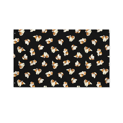 Shih Tzu Puppy Pattern Print Polyester Flag