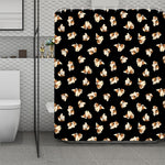 Shih Tzu Puppy Pattern Print Polyester Shower Curtain