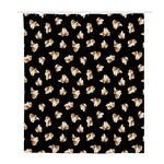 Shih Tzu Puppy Pattern Print Polyester Shower Curtain