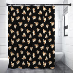 Shih Tzu Puppy Pattern Print Premium Shower Curtain