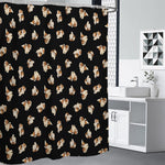 Shih Tzu Puppy Pattern Print Premium Shower Curtain
