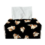 Shih Tzu Puppy Pattern Print Rectangle Tissue Box Cover