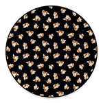 Shih Tzu Puppy Pattern Print Round Floor Mat