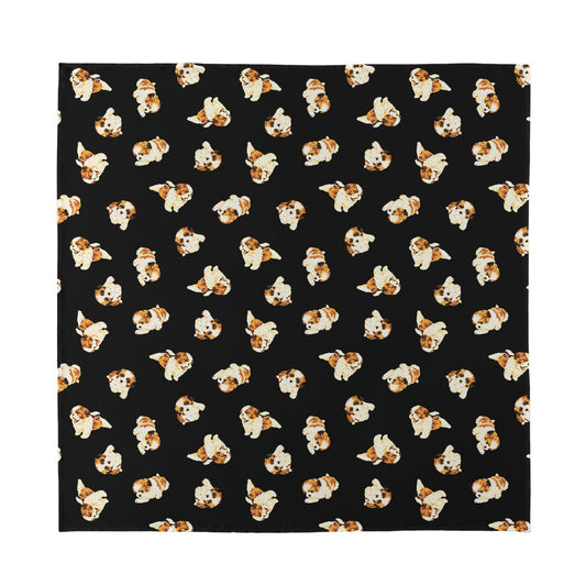 Shih Tzu Puppy Pattern Print Silk Bandana